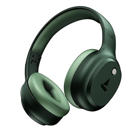 boAt Rockerz 421, 60H Battery, Low Latency(40Ms), 40Mm Drivers, ENx Tech, Stream Ad Free Music via App Support, Bluetooth Headphones, Wireless Over Ear Headphone with Mic (Black Sabre)