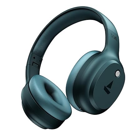 boAt Rockerz 421, 60H Battery, Low Latency(40Ms), 40Mm Drivers, ENx Tech, Stream Ad Free Music via App Support, Bluetooth Headphones, Wireless Over Ear Headphone with Mic (Black Sabre)