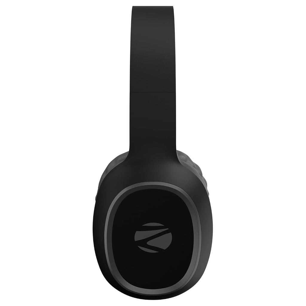 Zebronics Thunder (2026 Upgrade) Wireless Headphones, BT v6.0, True 60 hrs Playback, 40mm Drivers, ENC, Gaming Mode, Dual Pairing, AUX & microSD, Rapid Charging, Call Function (Black)