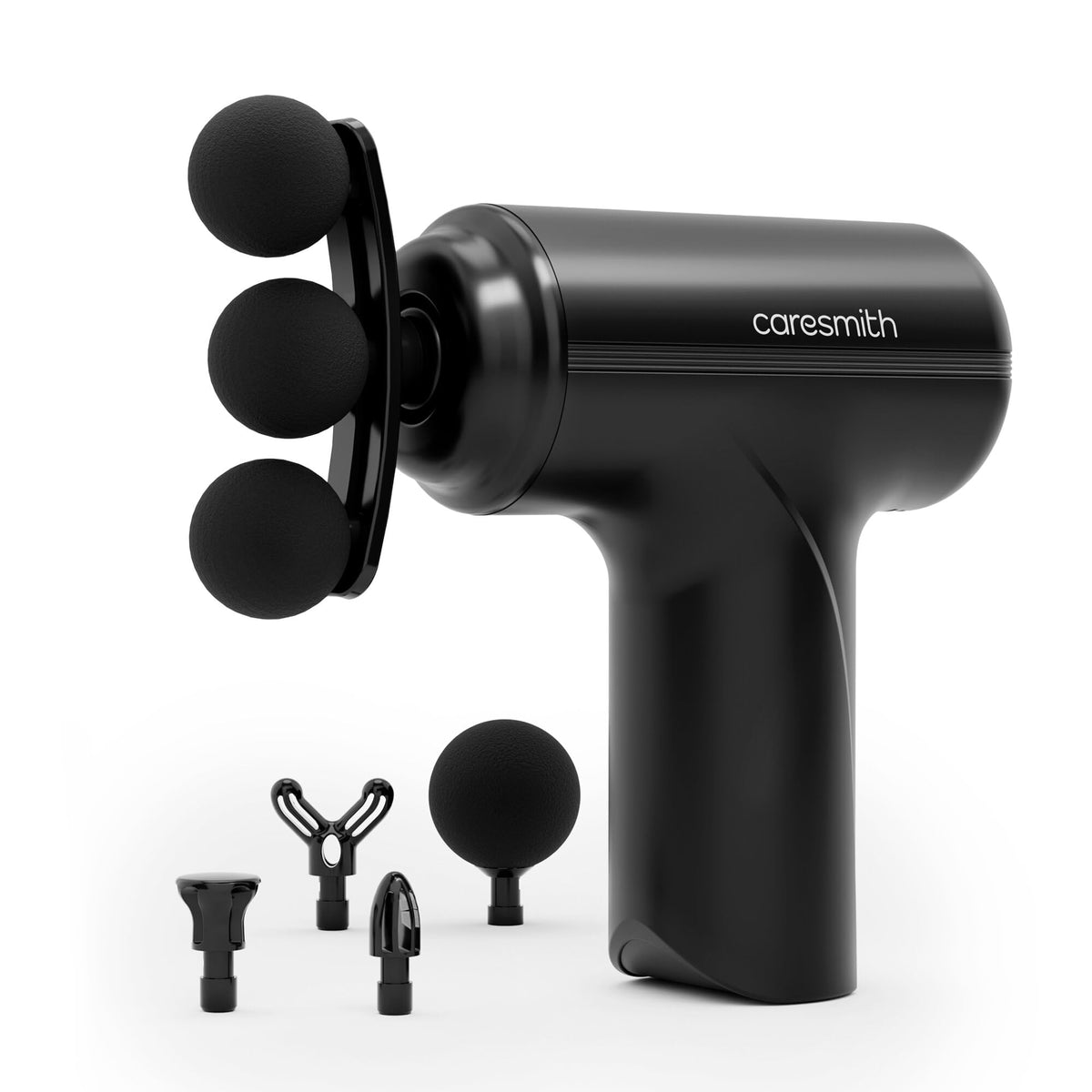 CARESMITH Charge Go Massage Gun | Massager Machine for Pain Relief | Massage Gun for Back Leg & Full Body | 4 Specialized Heads For Full Body Pain Relief