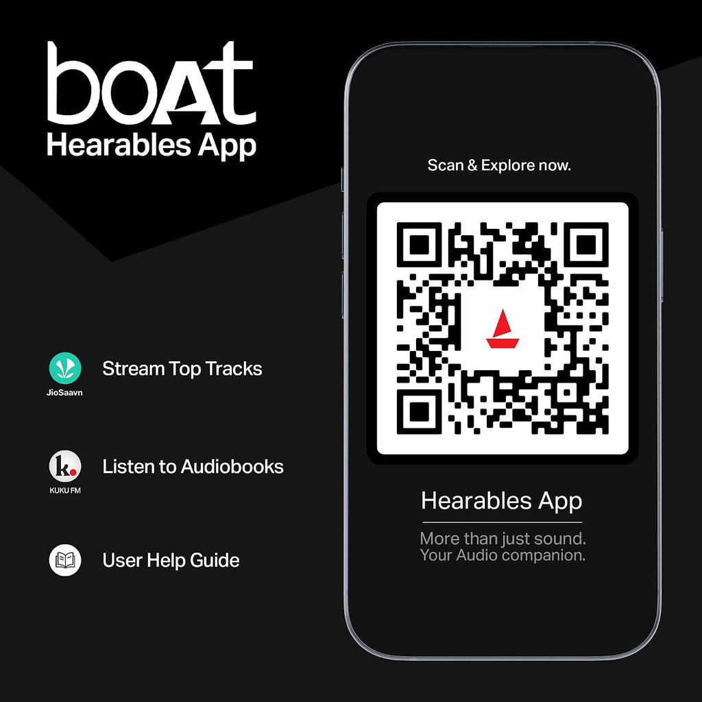 boAt Rockerz 421, 60H Battery, Low Latency(40Ms), 40Mm Drivers, ENx Tech, Stream Ad Free Music via App Support, Bluetooth Headphones, Wireless Over Ear Headphone with Mic (Black Sabre)