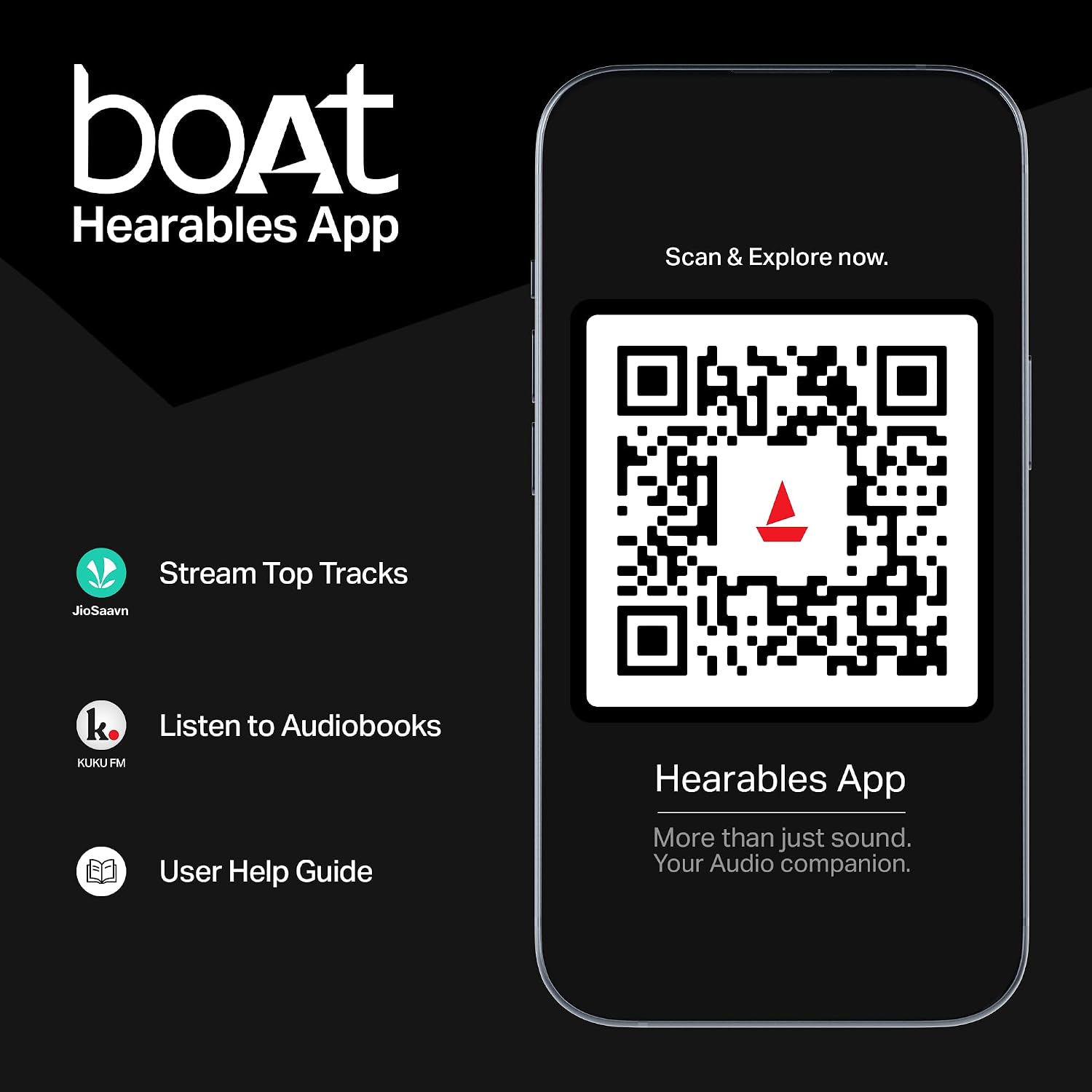 boAt Rockerz 421, 60H Battery, Low Latency(40Ms), 40Mm Drivers, ENx Tech, Stream Ad Free Music via App Support, Bluetooth Headphones, Wireless Over Ear Headphone with Mic (Black Sabre)