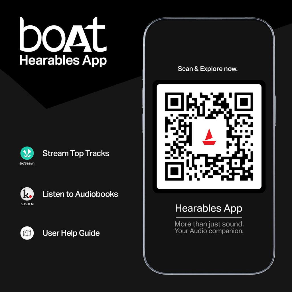 boAt Rockerz 421, 60H Battery, Low Latency(40Ms), 40Mm Drivers, ENx Tech, Stream Ad Free Music via App Support, Bluetooth Headphones, Wireless Over Ear Headphone with Mic (Black Sabre)