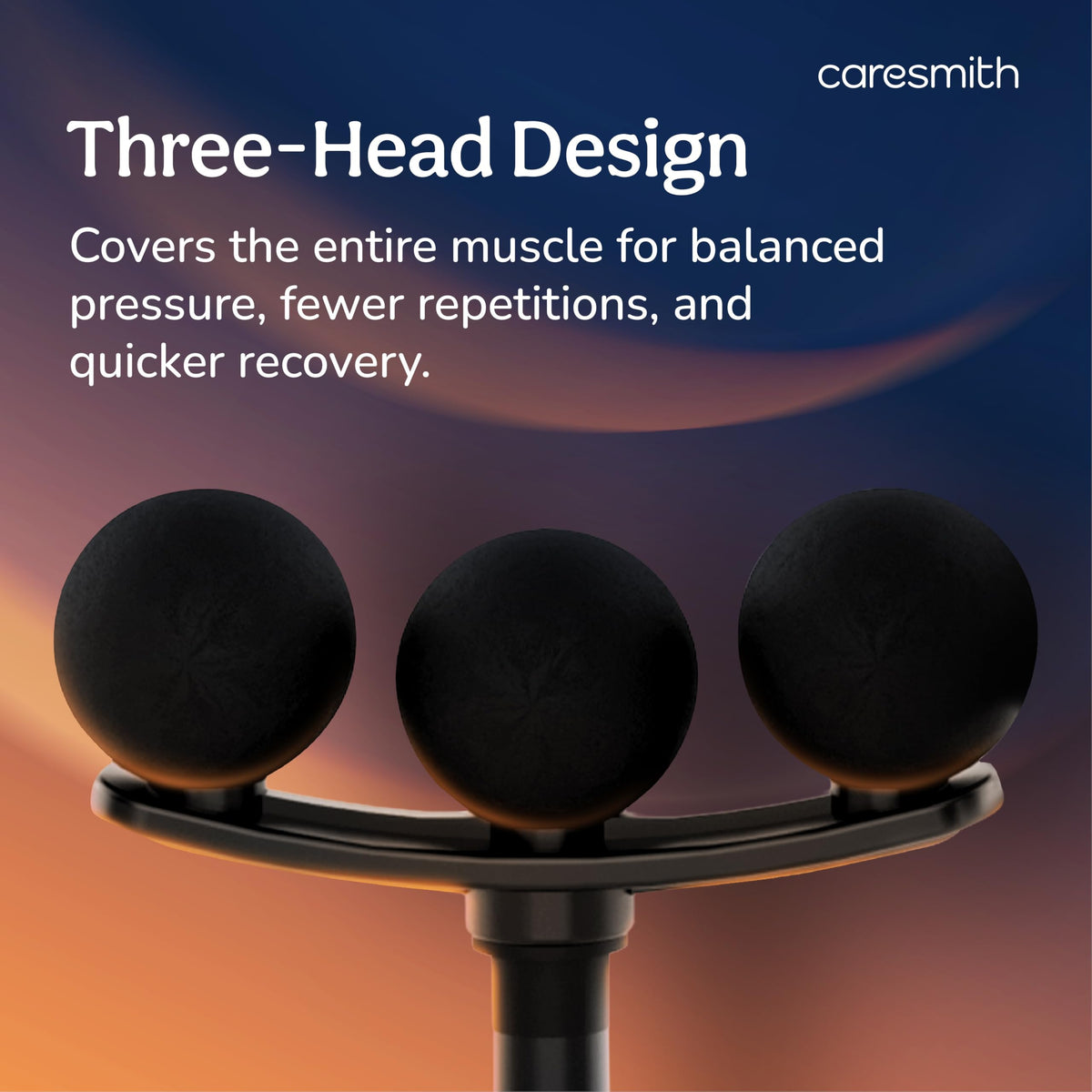 CARESMITH Charge Go Massage Gun | Massager Machine for Pain Relief | Massage Gun for Back Leg & Full Body | 4 Specialized Heads For Full Body Pain Relief